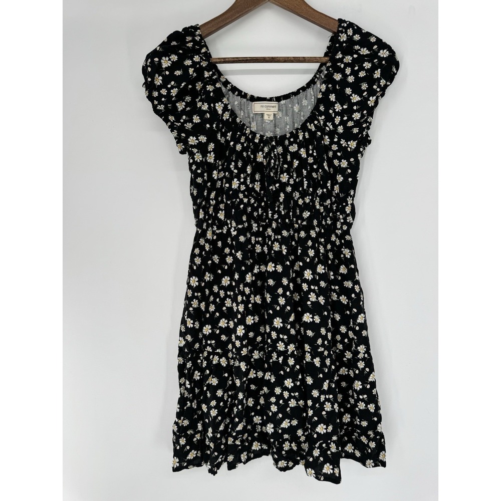 NO COMMENT milkmaid ditzy floral stretch dress spring‎ sundress tiered babydoll